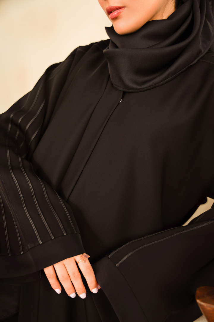 Divinely Crafted Abaya Casual Crepe 1 Piece Marjan Abaya | Buttoned Up