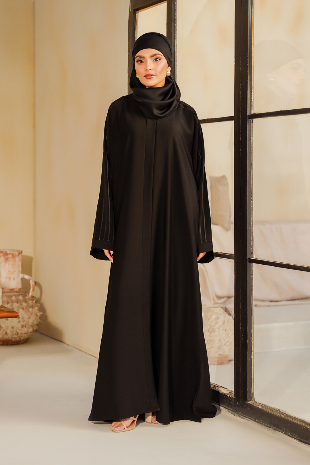 Divinely Crafted Abaya Casual Crepe 1 Piece Marjan Abaya | Buttoned Up