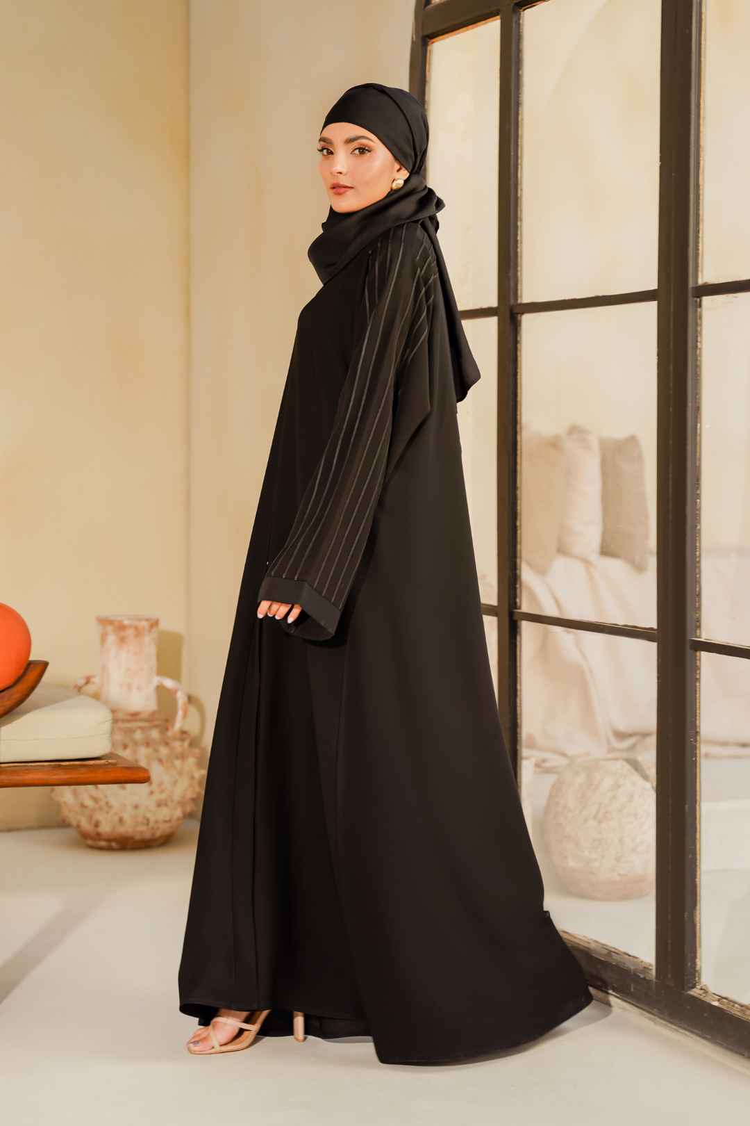 Divinely Crafted Abaya Casual Crepe 1 Piece Marjan Abaya | Buttoned Up