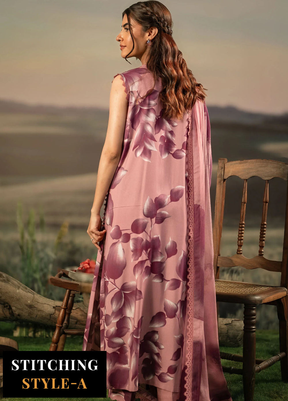 M Basic by Maria B Embroidered Arabic Lawn Suits Unstitched 3 Piece MB25PF MB-01 A - Summer Collection