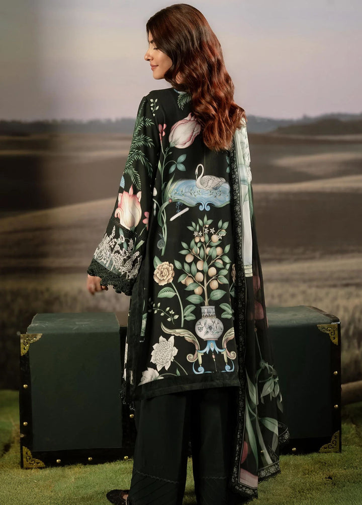 M Basic by Maria B Embroidered Arabic Lawn Suits Unstitched 3 Piece MB25PF MB-04 A - Summer Collection