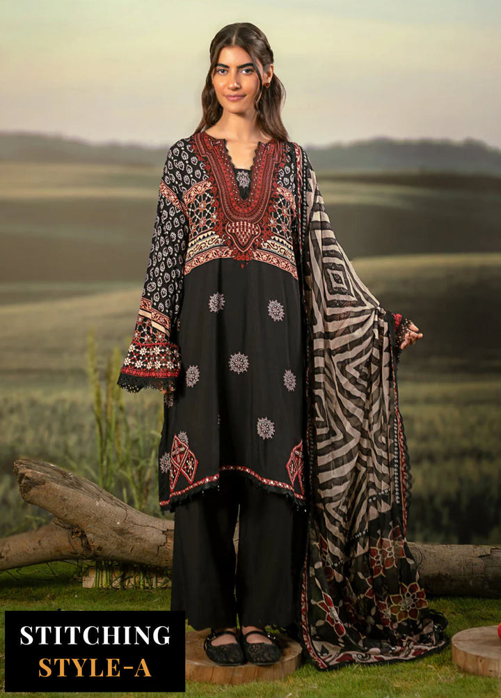 M Basic by Maria B Embroidered Arabic Lawn Suits Unstitched 3 Piece MB25PF MB-09 A - Summer Collection