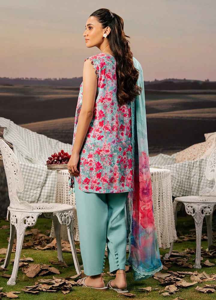 M Basic by Maria B Embroidered Arabic Lawn Suits Unstitched 3 Piece MB25PF MB-10 A - Summer Collection