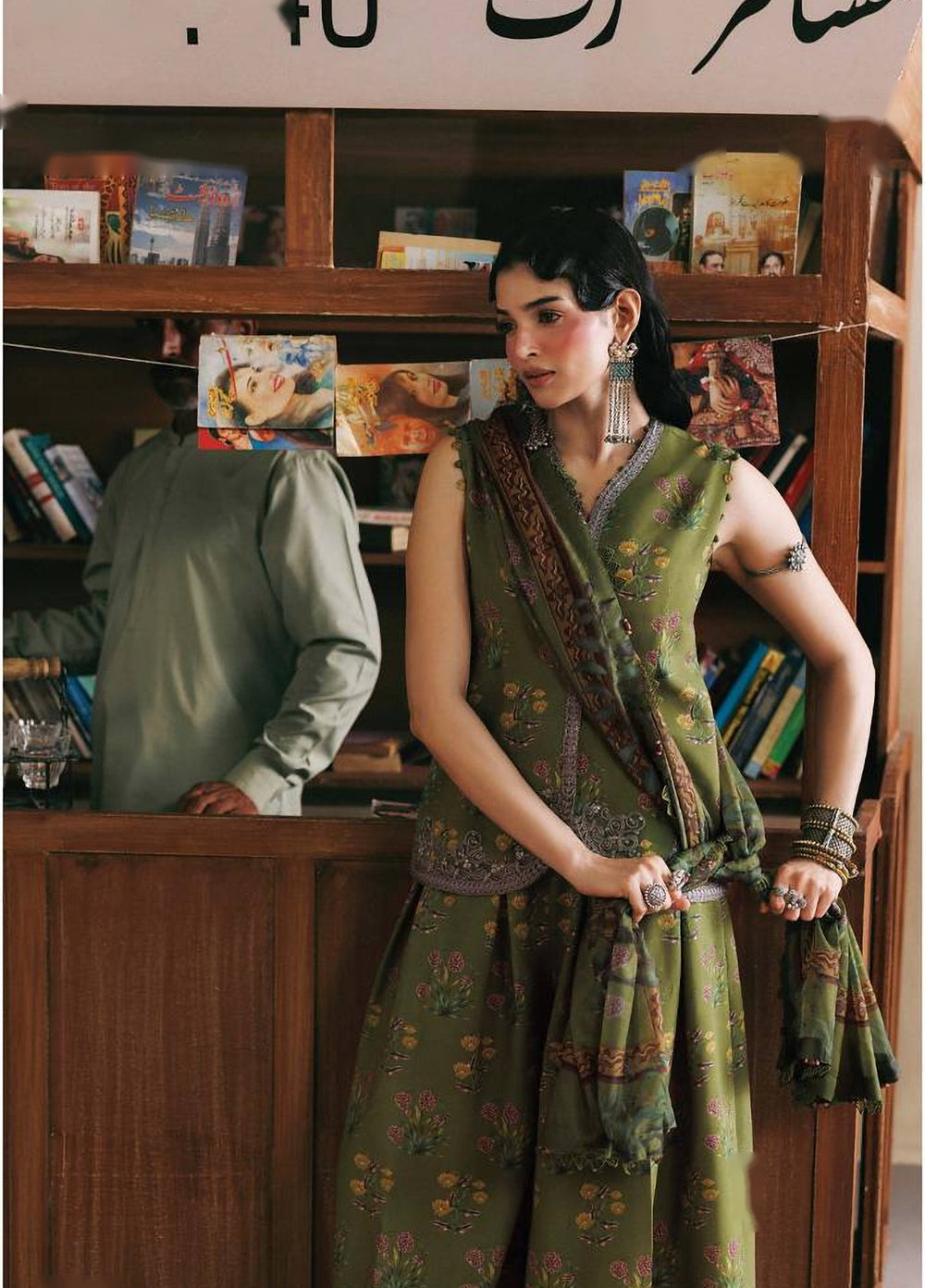 M Basics by Maria B Unstitched Printed Khaddar 3 Piece Suit MB26UMK MB-CUSV15 12A - Winter Collection