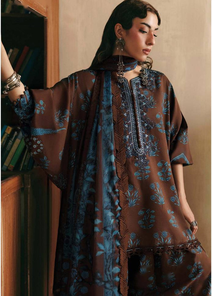 M Basics by Maria B Unstitched Printed Khaddar 3 Piece Suit MB26UMK MB-CUSV15 12B - Winter Collection