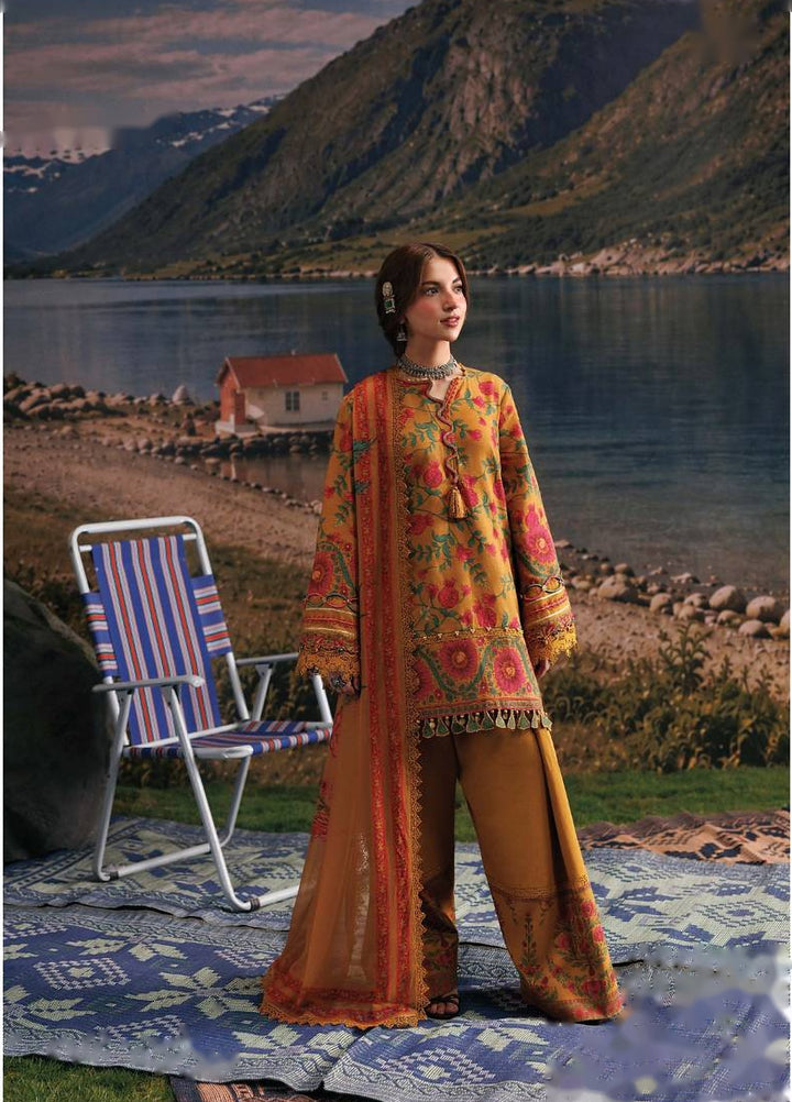 M Basics by Maria B Unstitched Printed Khaddar 3 Piece Suit MB26UMK MB-CUSV15 6B - Winter Collection