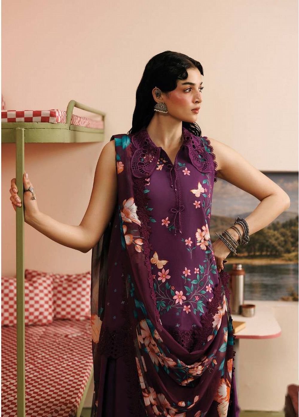 M Basics by Maria B Unstitched Printed Khaddar 3 Piece Suit MB26UMK MB-CUSV15 7A - Winter Collection