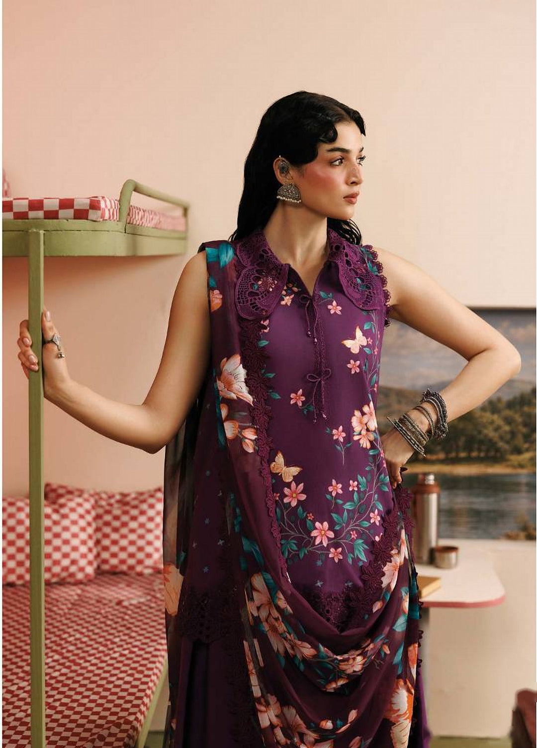 M Basics by Maria B Unstitched Printed Khaddar 3 Piece Suit MB26UMK MB-CUSV15 7A - Winter Collection