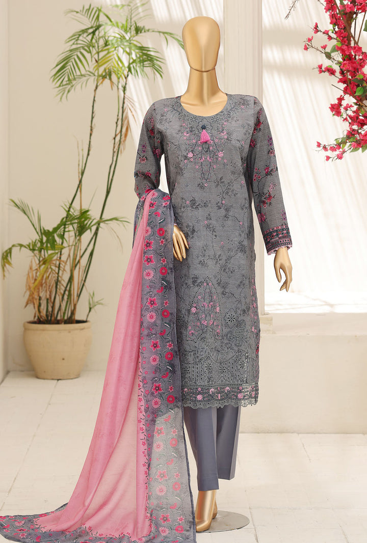 Mehak by HZ Textile Unstitched Embroidered Lawn 3 piece Suit MCE-3163 - Festive Collection