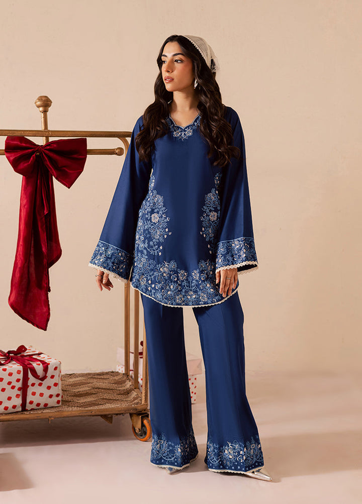 Lunere by Sahane Pret Embroidered Linen 2 Piece Suit ME 35008 Rune - Casual Collection
