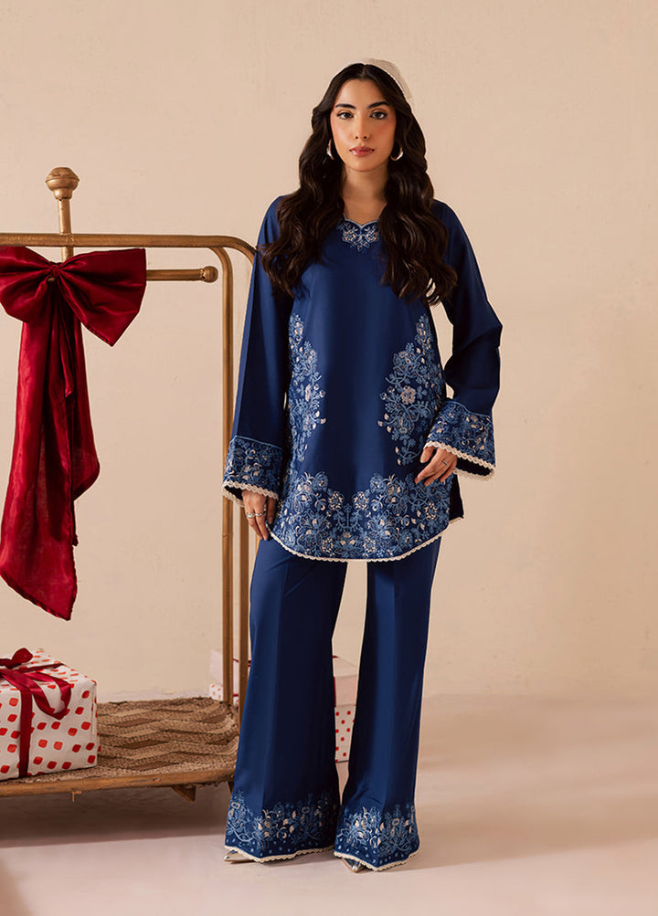 Lunere by Sahane Pret Embroidered Linen 2 Piece Suit ME 35008 Rune - Casual Collection