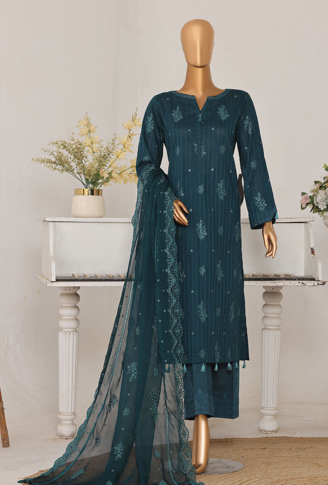 Mayaar by HZ Textile Unstitched Embroidered Lawn 3 piece Suit MEC-7037 - Casual Collection