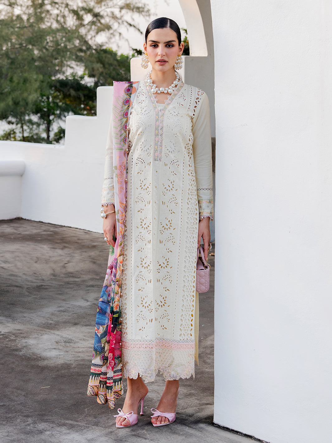 Dareen by Izel Unstitched Embroidered Lawn 3 Piece Suit Mehmal - Eid Collection