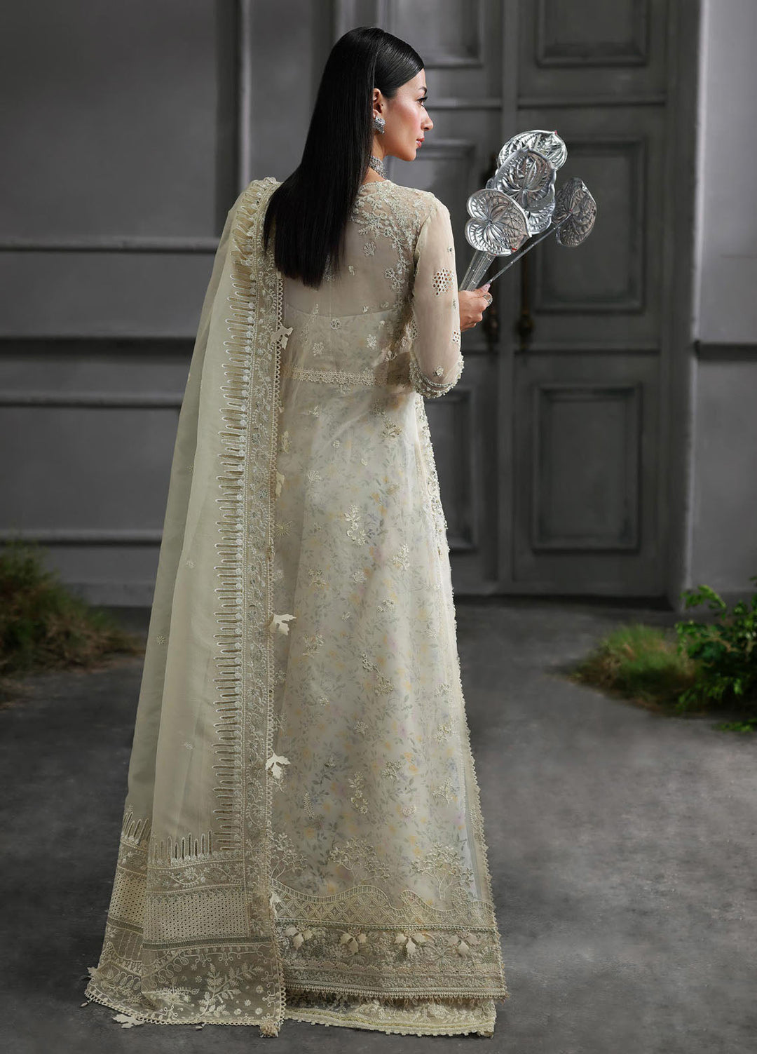 Elirah by Qalamkar Embroidered Organza Suits Unstitched 3 Piece QLM25EF MF-06 Ivara - Formals Collection