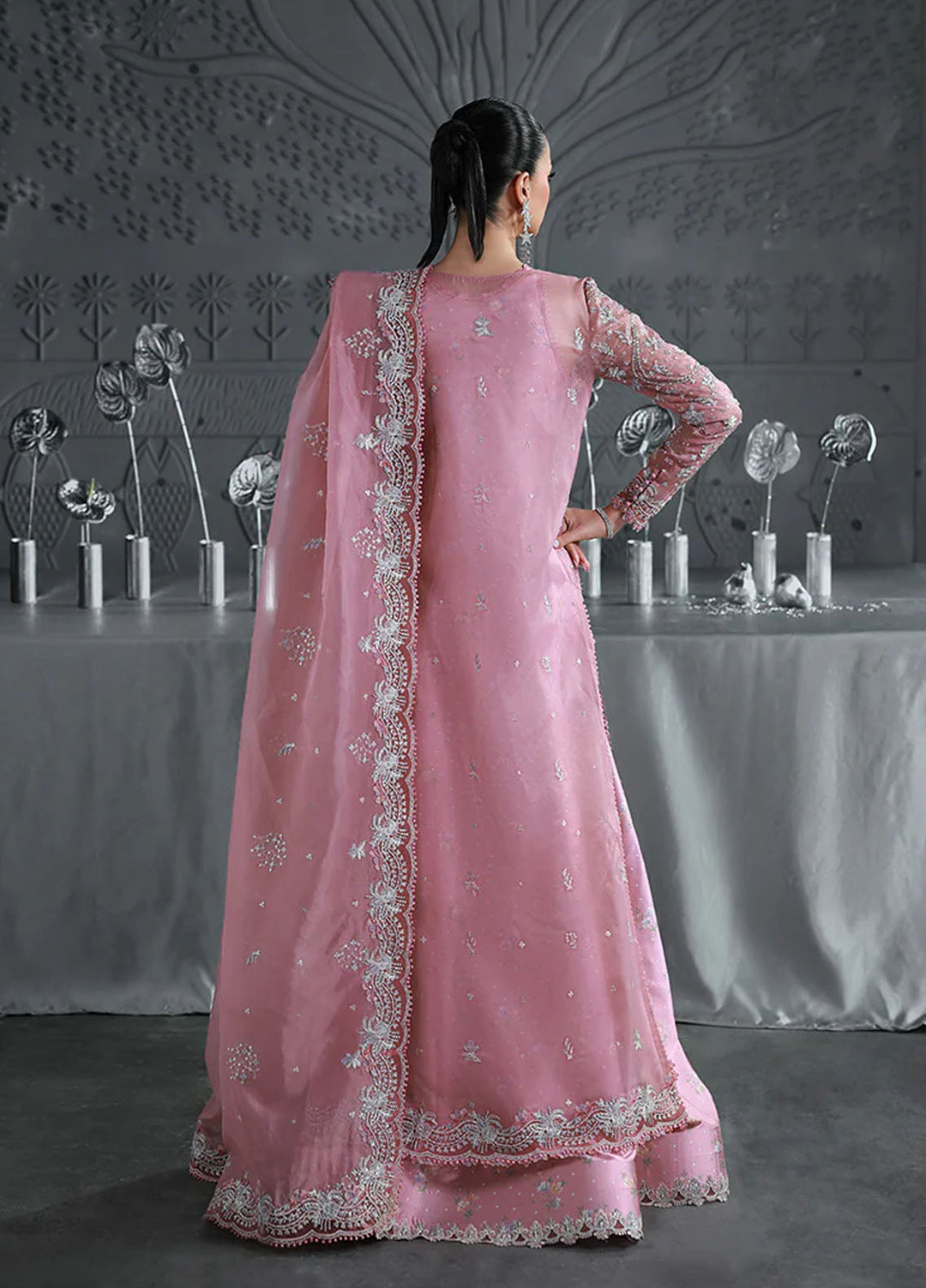 Elirah by Qalamkar Embroidered Organza Suits Unstitched 3 Piece QLM25EF MF-07 Rosalyn - Formals Collection