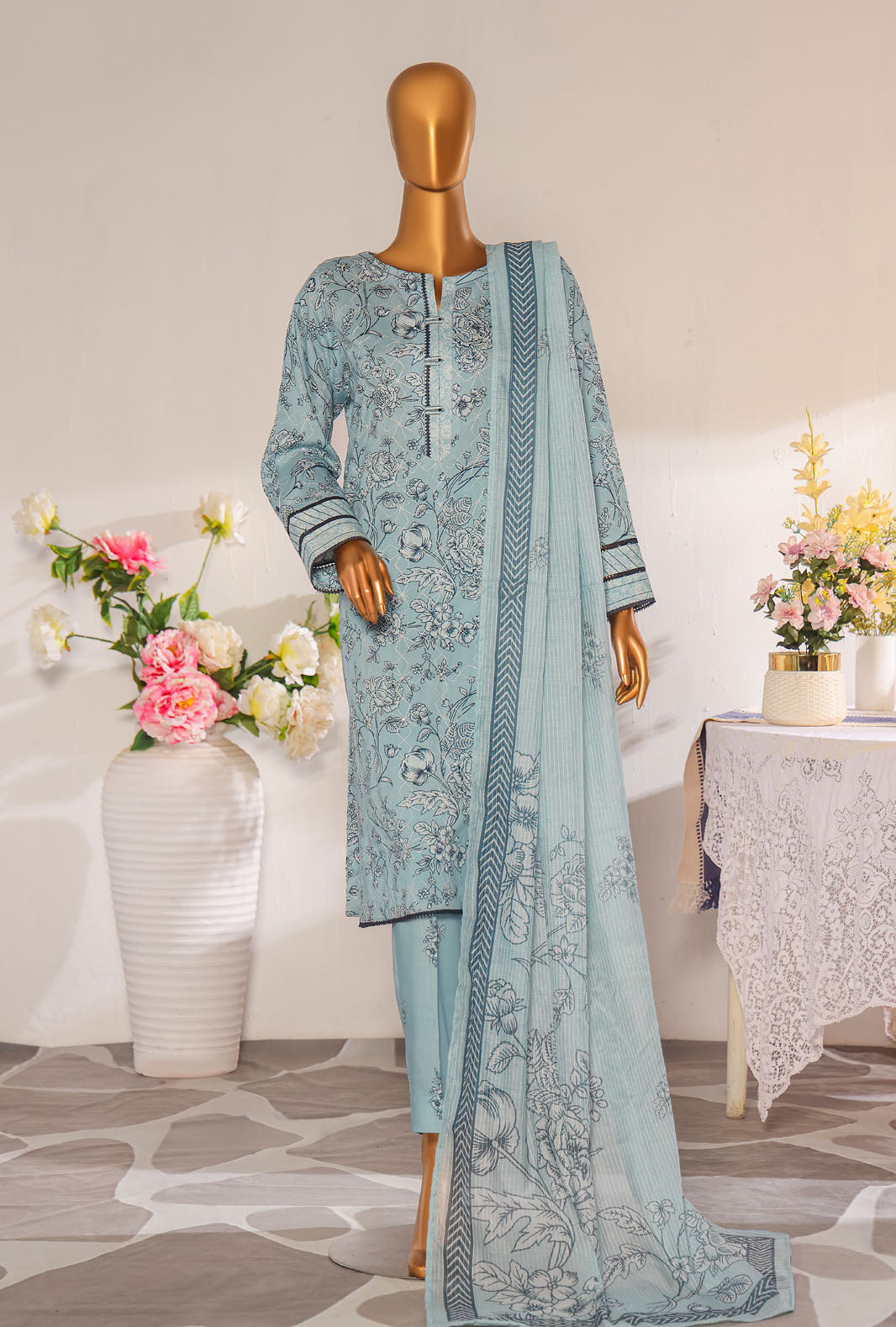Mother by HZ Textiles Embroidered Linen Suit Unstitched 3 Piece MLE-1386 - Winter Collection