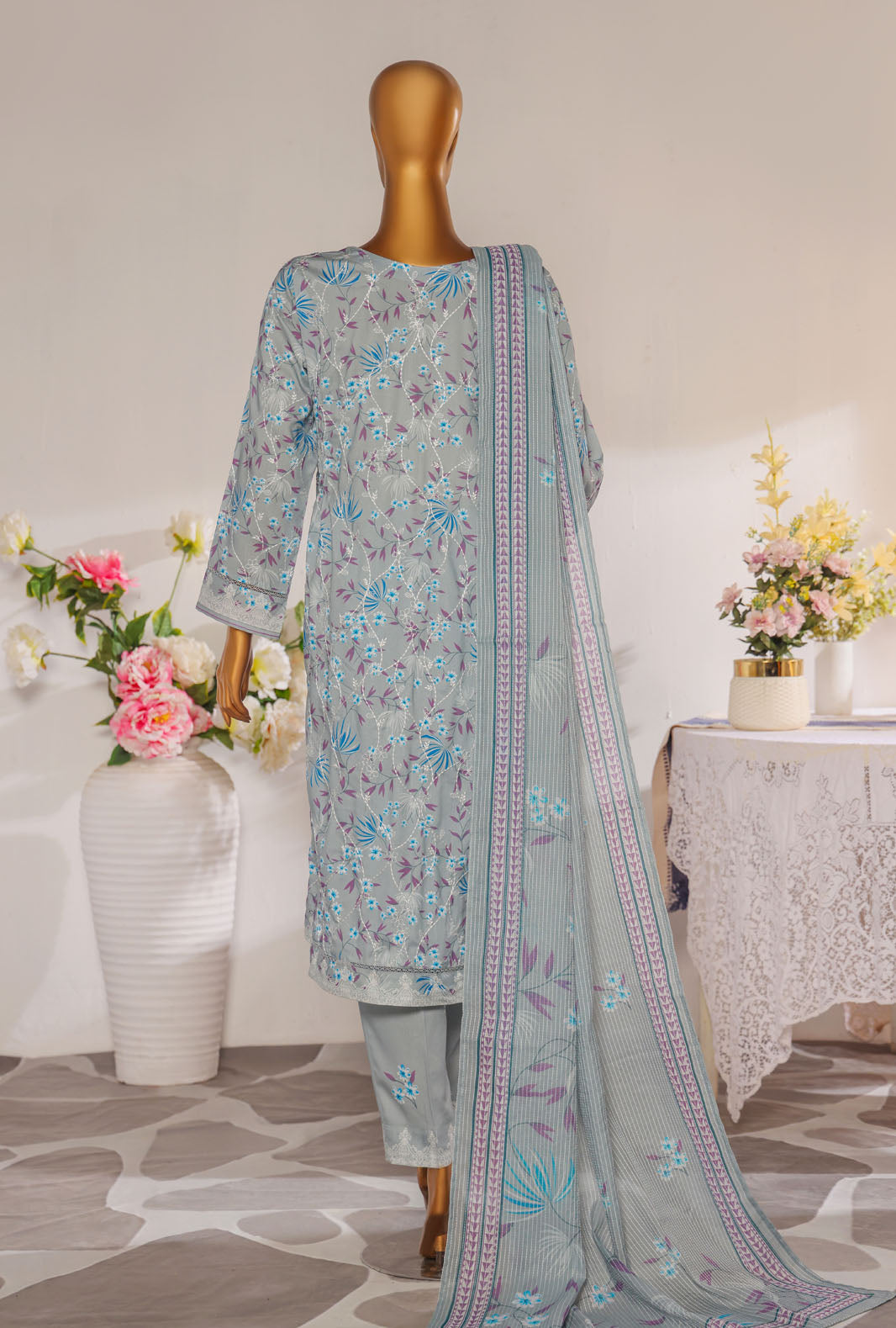 Mother by HZ Textiles Embroidered Linen Suit Unstitched 3 Piece MLE-1393 - Winter Collection