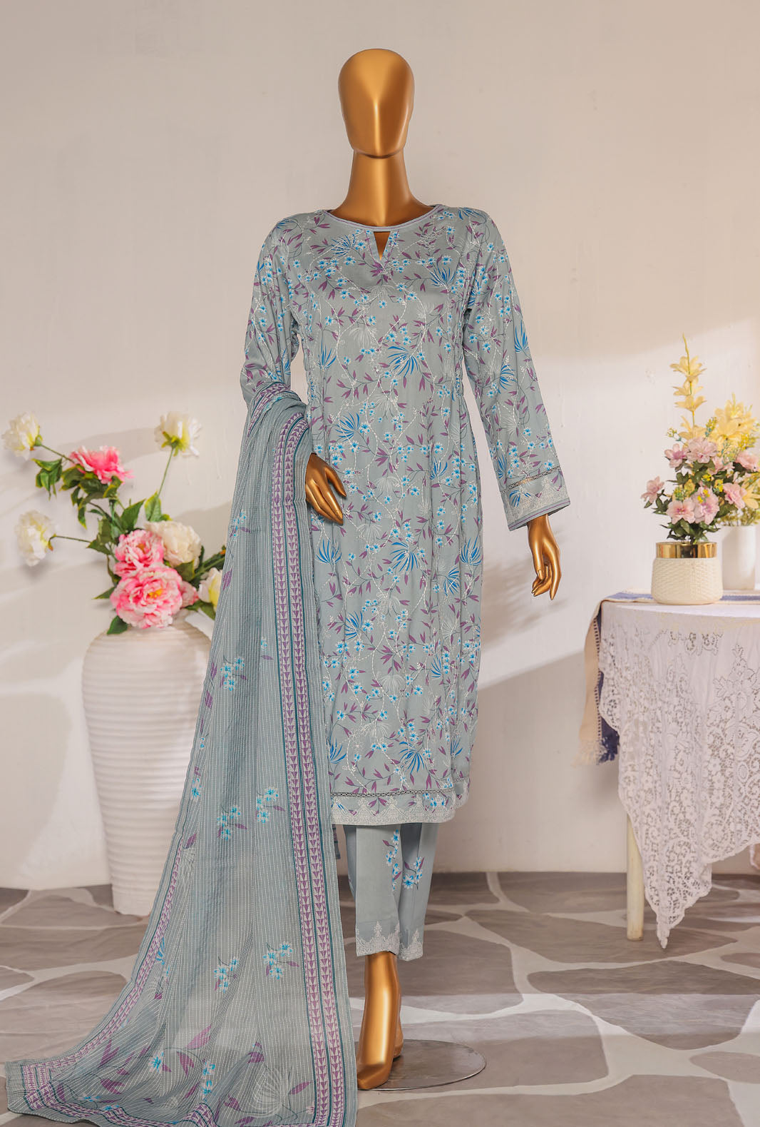 Mother by HZ Textiles Embroidered Linen Suit Unstitched 3 Piece MLE-1393 - Winter Collection