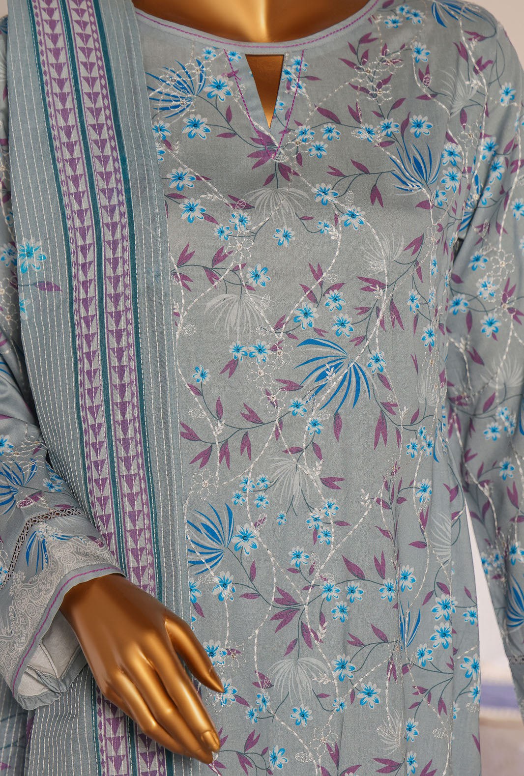 Mother by HZ Textiles Embroidered Linen Suit Unstitched 3 Piece MLE-1393 - Winter Collection