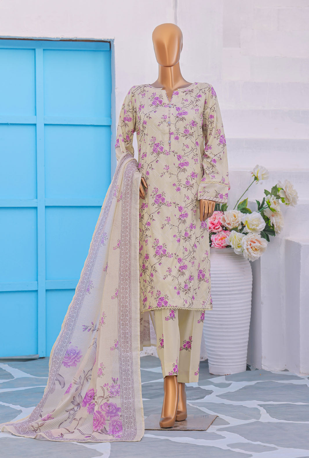 Mother by HZ Textiles Embroidered Linen Suit Unstitched 3 Piece MLE-1395 - Winter Collection