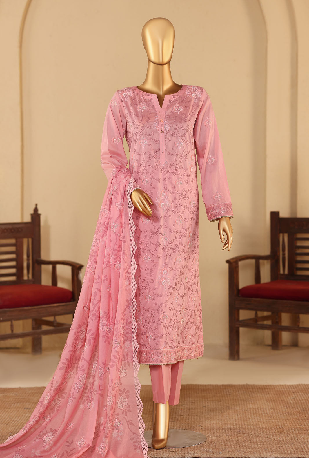 Meeras by HZ Textile Unstitched Embroidered Lawn 3 piece Suit MPE-1087 - Casual Collection