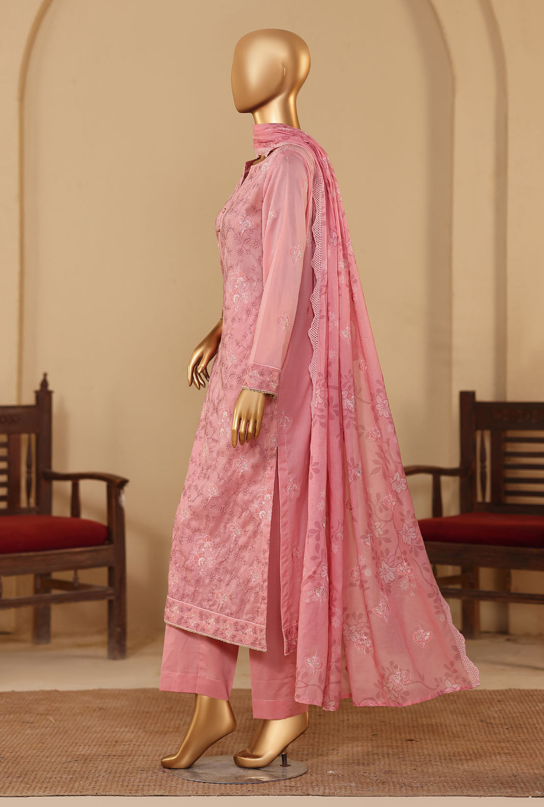 Meeras by HZ Textile Unstitched Embroidered Lawn 3 piece Suit MPE-1087 - Casual Collection