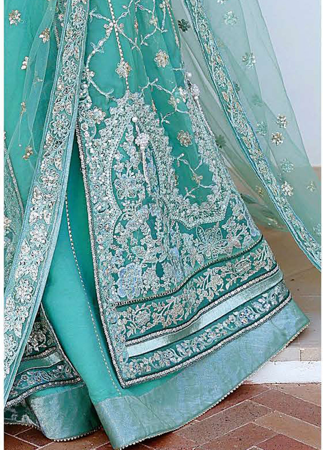 Bachelorette by Mushq Unstitched Embroidered Chiffon 3 Piece Suit MU26UBF Dazzling Diva MUNCH260101 - Festive Collection