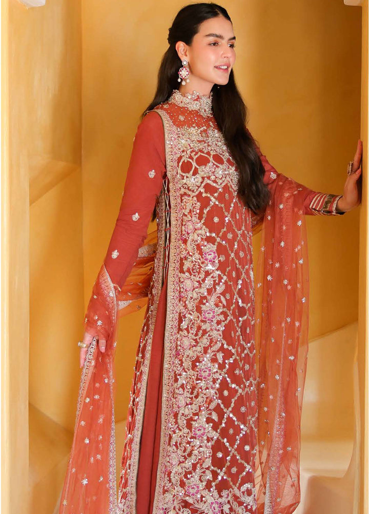 Bachelorette by Mushq Unstitched Embroidered Chiffon 3 Piece Suit MU26UBF Rose Romance MUNCH260103 - Festive Collection