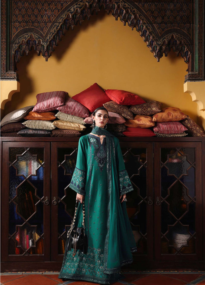 Nuvera Hemline by Mushq Unstitched Embroidered Raw Silk 3 Piece Suit MU26UNH Royal Affair MUNES260202 - Festive Collection