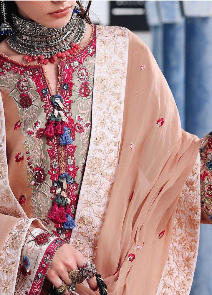 Nuvera Hemline by Mushq Unstitched Embroidered Raw Silk 3 Piece Suit MU26UNH Belladona Royale MUNES260209 - Festive Collection