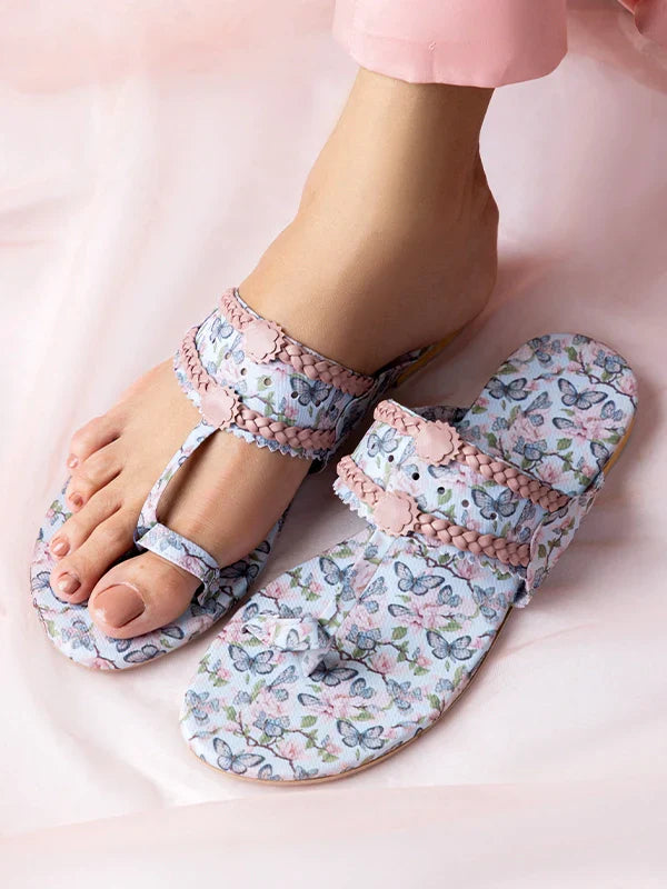 Maa aur Mai by TJK Designs Printed Footwear Rimaal Kholapuri - Casual Collection