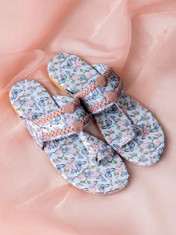 Maa aur Mai by TJK Designs Printed Footwear Rimaal Kholapuri - Casual Collection