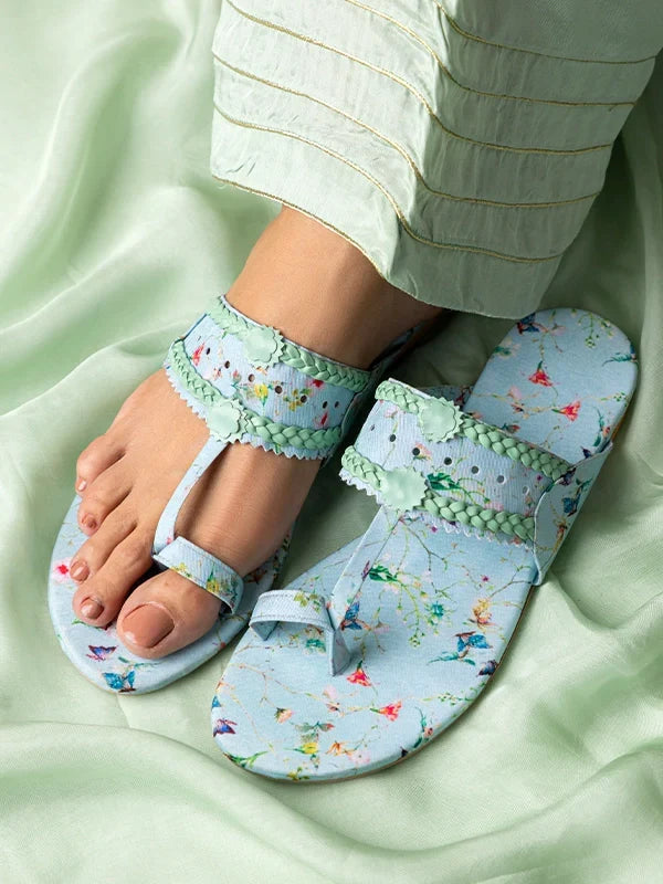 Maa aur Mai by TJK Designs Printed Footwear Nazm Kholapuri - Casual Collection