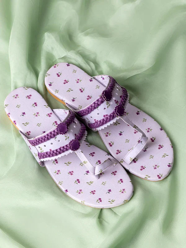 Maa aur Mai by TJK Designs Printed Footwear Shehnai Kholapuri - Casual Collection