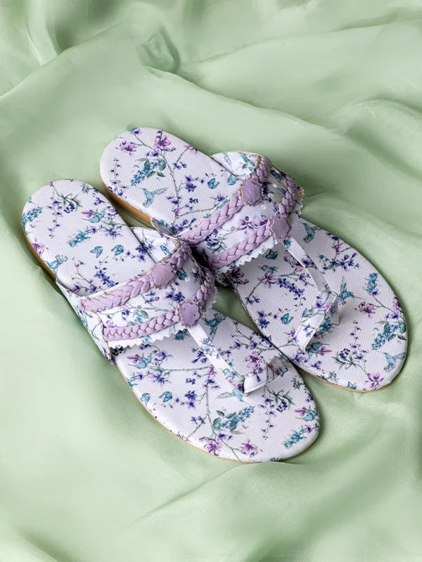 Maa aur Mai by TJK Designs Printed Footwear Inaya Kholapuri - Casual Collection