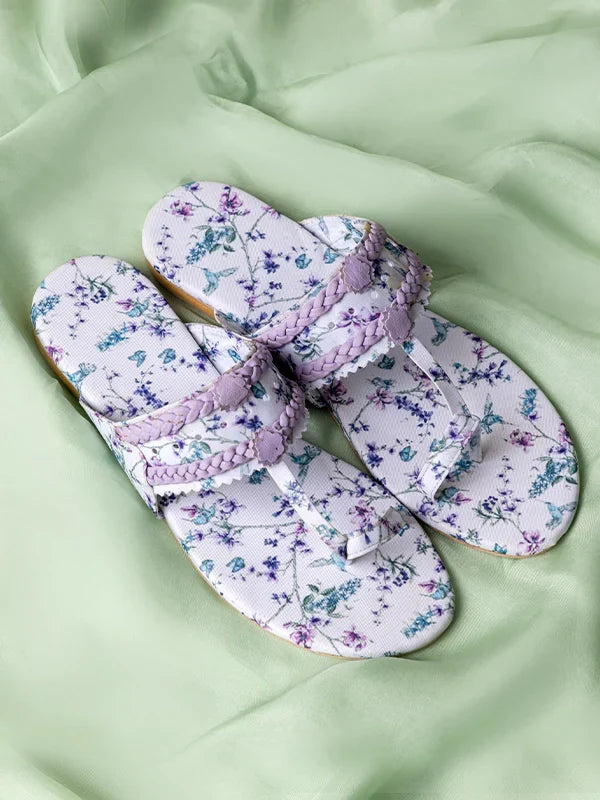 Maa aur Mai by TJK Designs Printed Footwear Inaya Kholapuri - Casual Collection