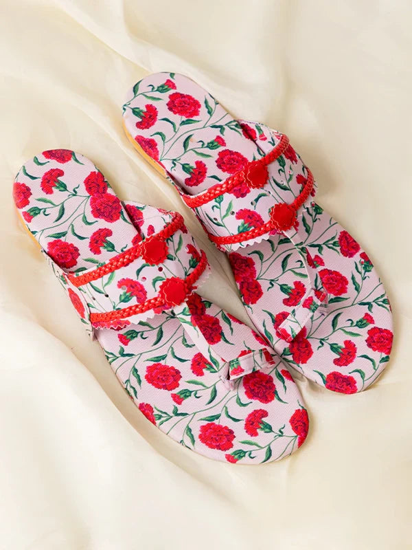 Maa aur Mai by TJK Designs Printed Footwear Khusbu Kholapuri - Casual Collection