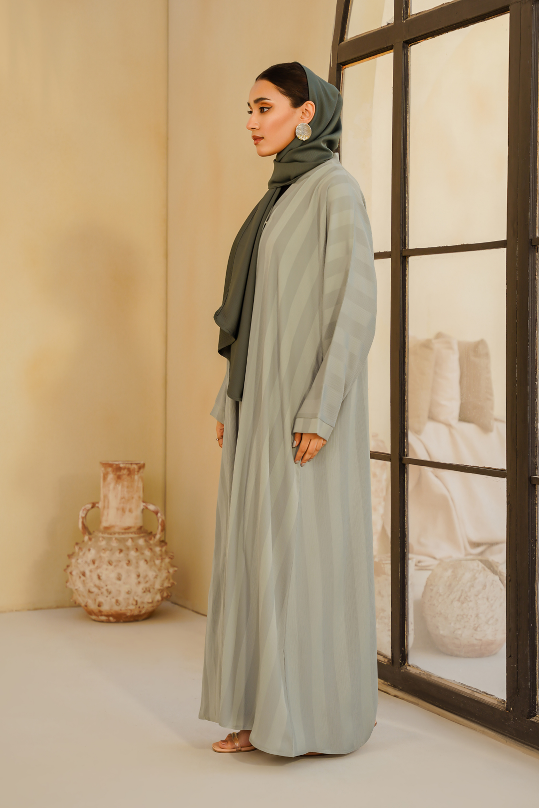 Divinely Crafted Abaya Casual Crepe 1 Piece Myra Abaya | Buttoned Up