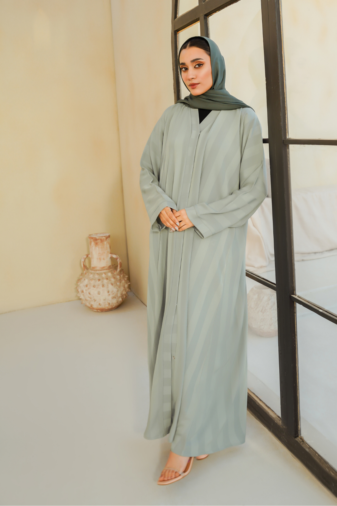 Divinely Crafted Abaya Casual Crepe 1 Piece Myra Abaya | Buttoned Up