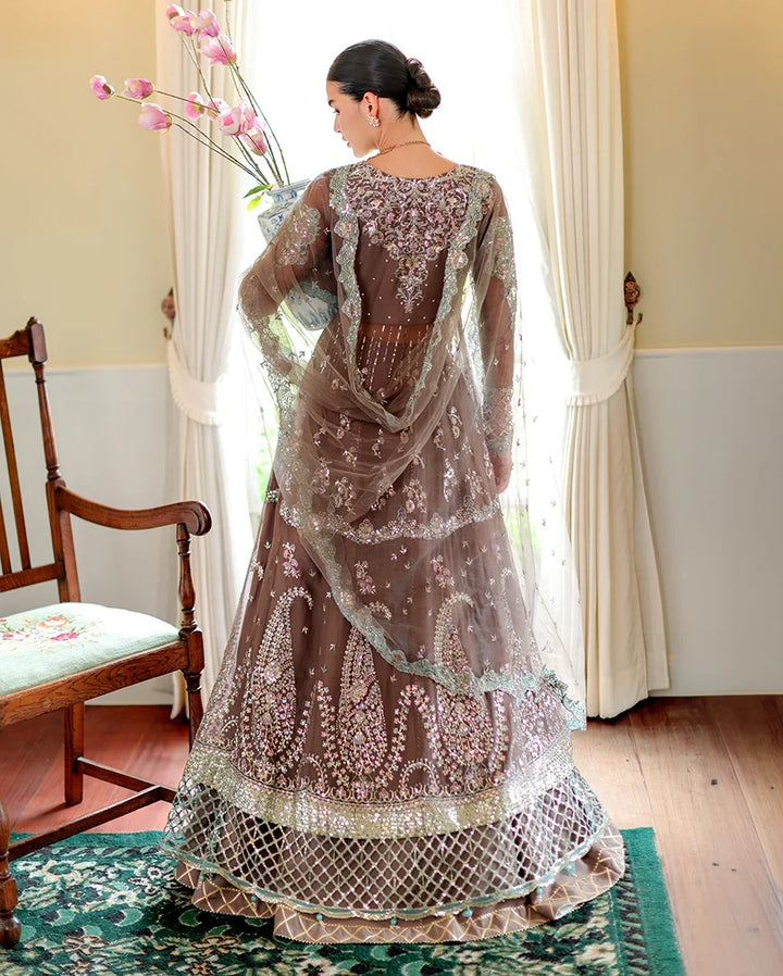 Whispers of Grace by Roheenaz Unstitched Embroidered Chiffon 3 Piece Suit RN26UWG Maeve RUNCH260203 - Wedding Collection