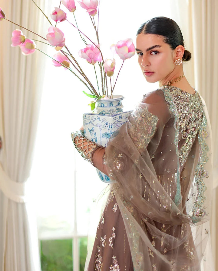 Whispers of Grace by Roheenaz Unstitched Embroidered Chiffon 3 Piece Suit RN26UWG Maeve RUNCH260203 - Wedding Collection