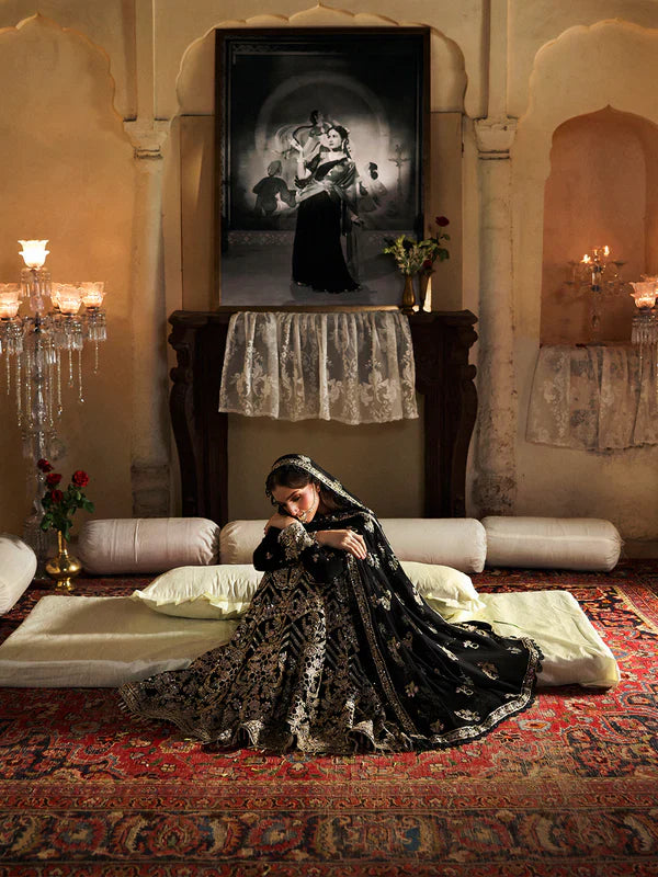 Mahnur Embroidered Organza Suits Unstitched 3 Piece D-08 Zinia - Formals Collection