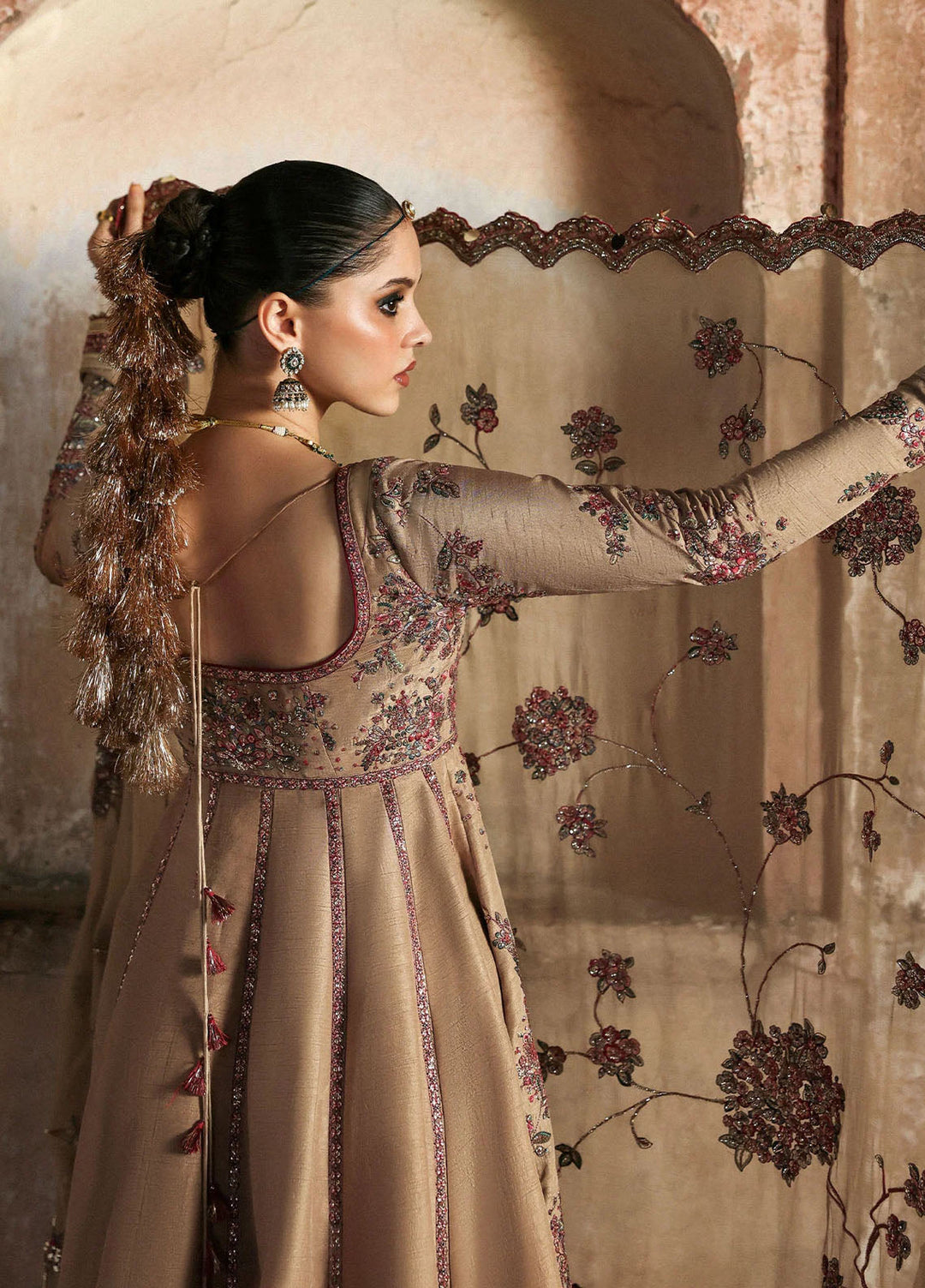 Massarat by Hussain Rehar Embroidered Raw Silk Suits Unstitched 3 Piece HRR25MU Mahvash - Festive Collection