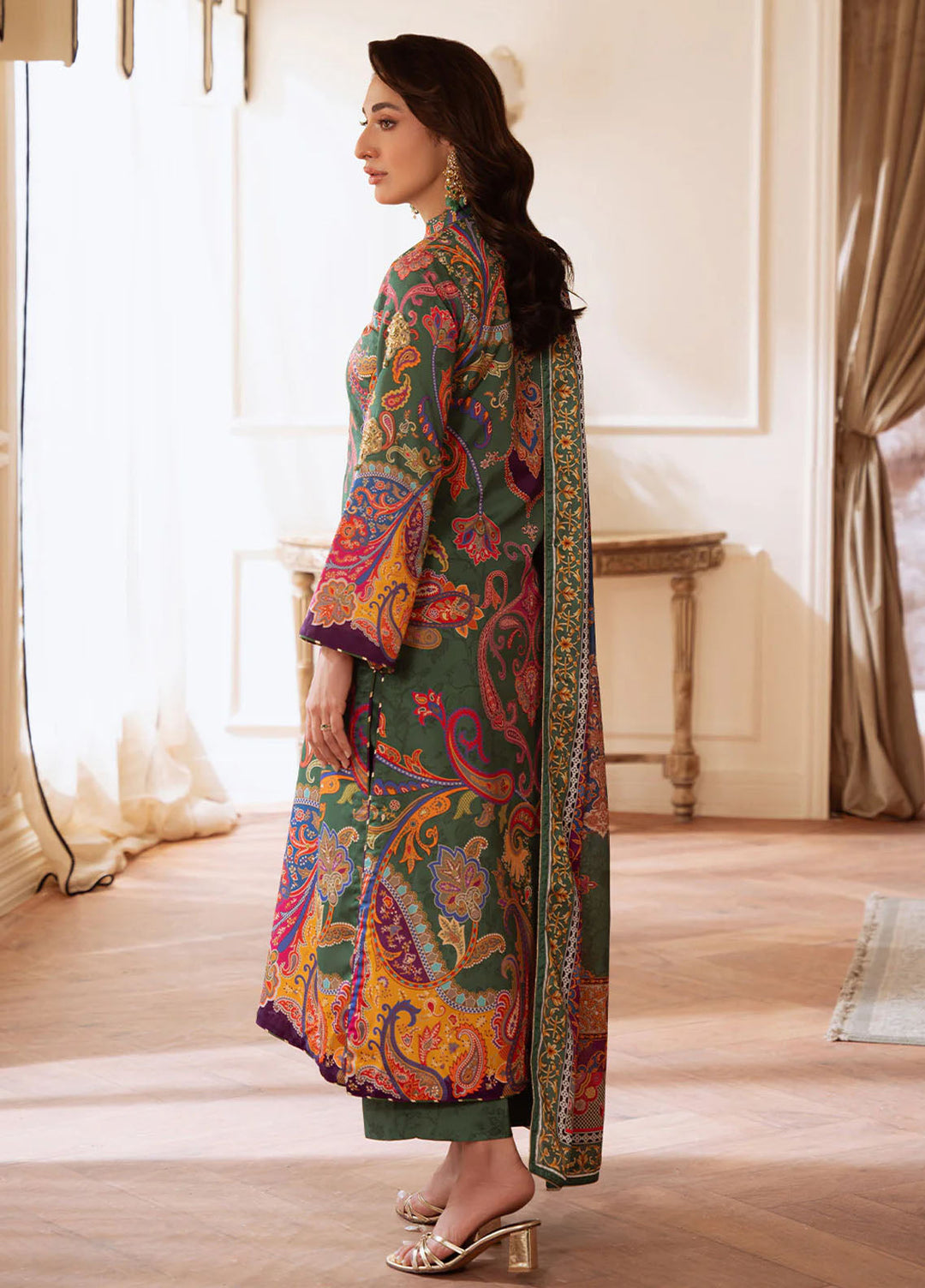 Veloure by Gulaal Embroidered Silk Suits Unstitched 3 Piece GL25VU GS - 06 Majestic Mosaic - Festive Collection