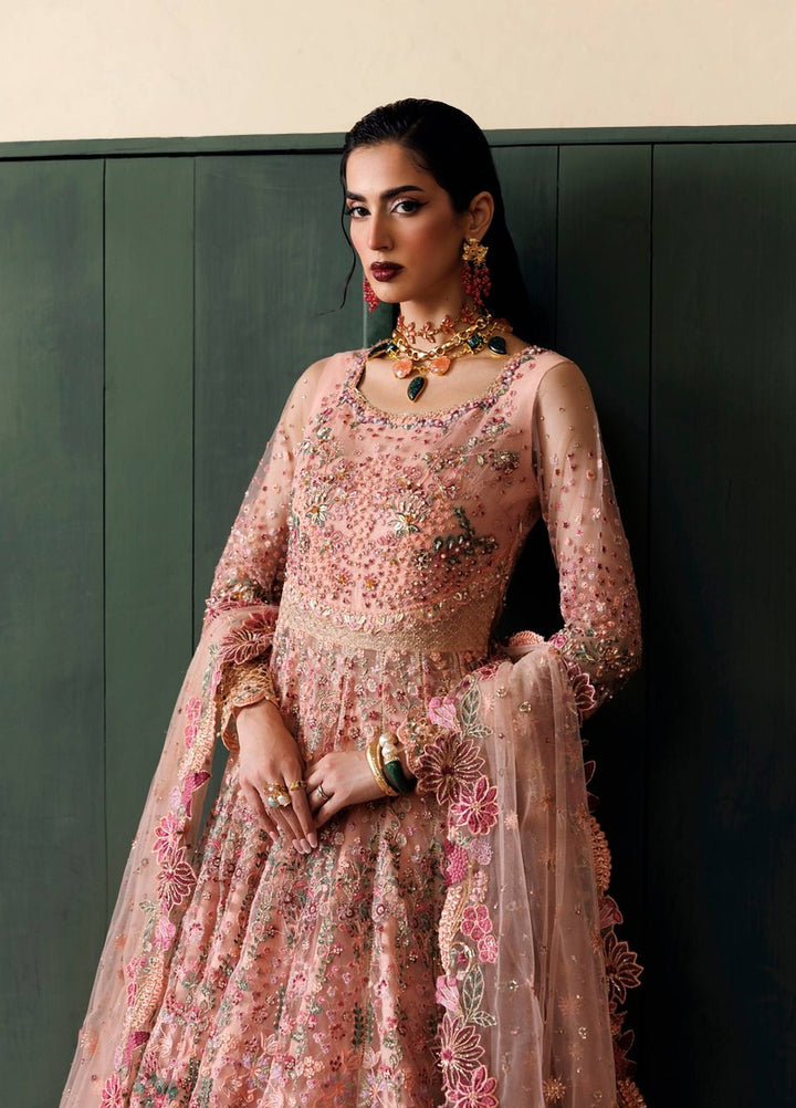 Marwa by Maryam Hussain Unstitched Embroidered Net 3 Piece Suit Gulnaaz - Wedding Collection