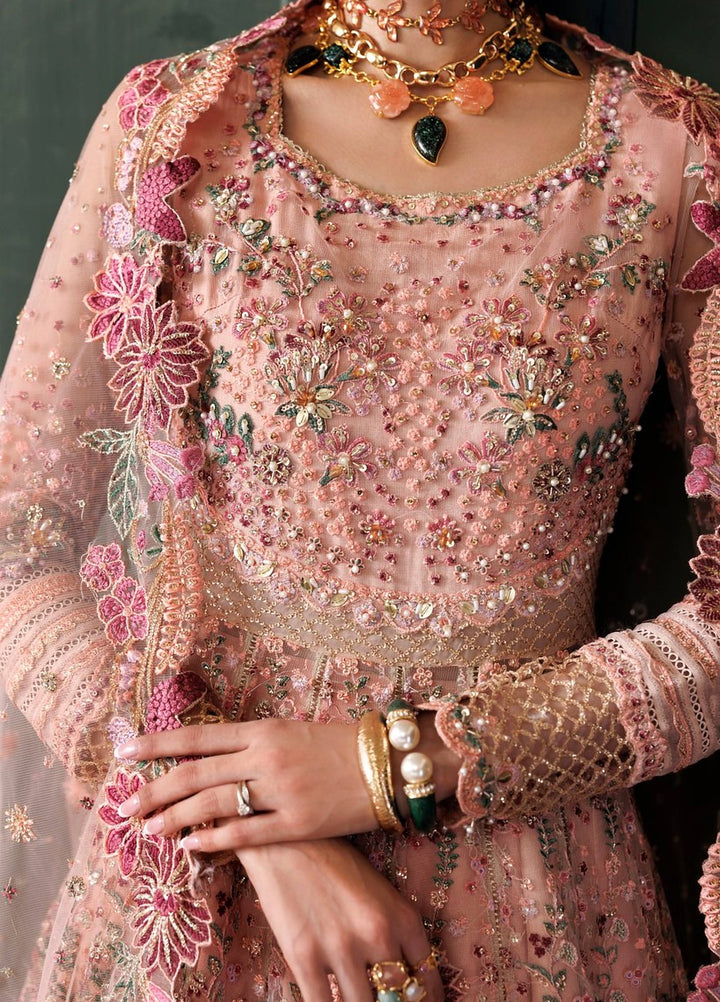 Marwa by Maryam Hussain Unstitched Embroidered Net 3 Piece Suit Gulnaaz - Wedding Collection
