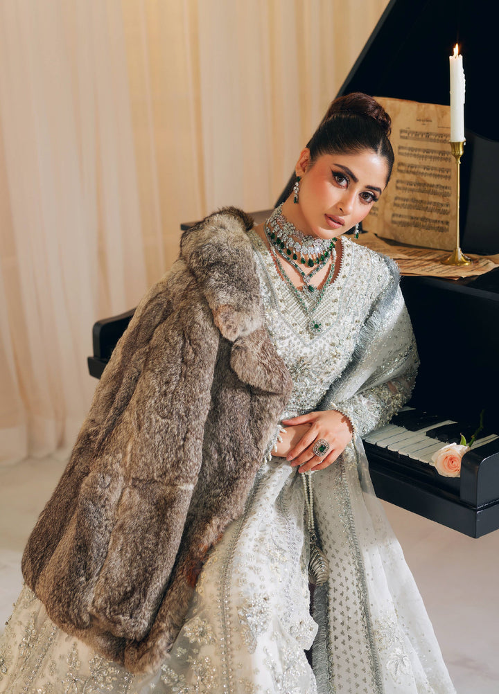 Maryam Hussain Unstitched Wedding Embroidered Organza Suits 3 Piece MH25UW D-01 Jhil Mil - Wedding Collection