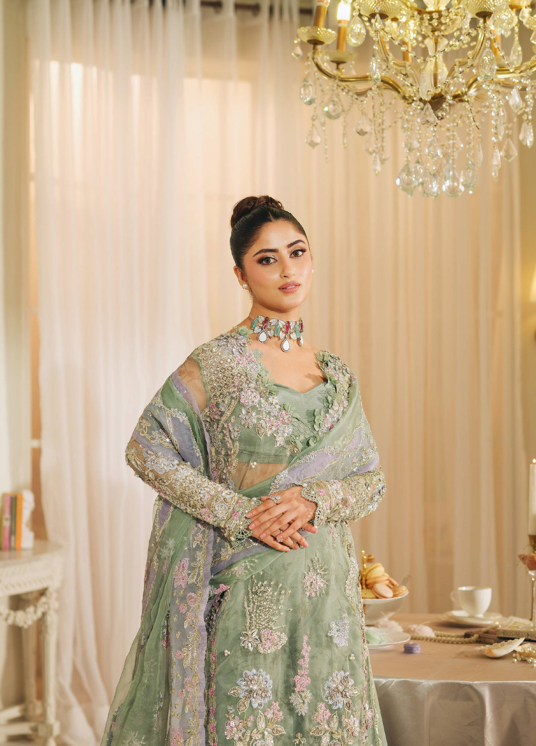 Maryam Hussain Unstitched Wedding Embroidered Organza Suits 3 Piece MH25UW D-02 Janan - Wedding Collection