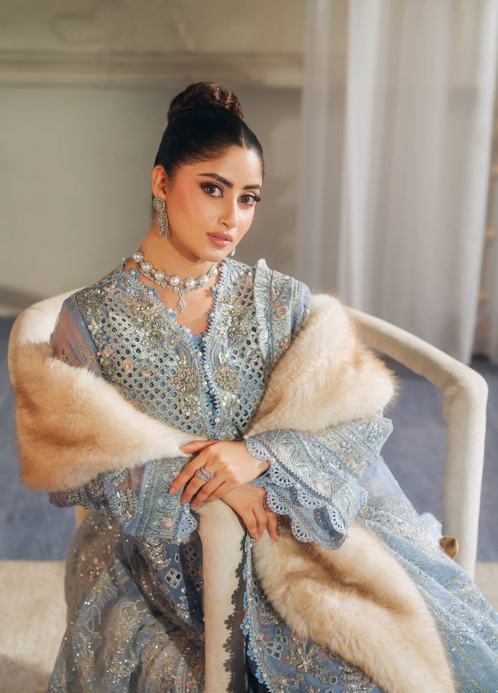 Maryam Hussain Unstitched Wedding Embroidered Organza Suits 3 Piece MH25UW D-03 Zuri - Wedding Collection