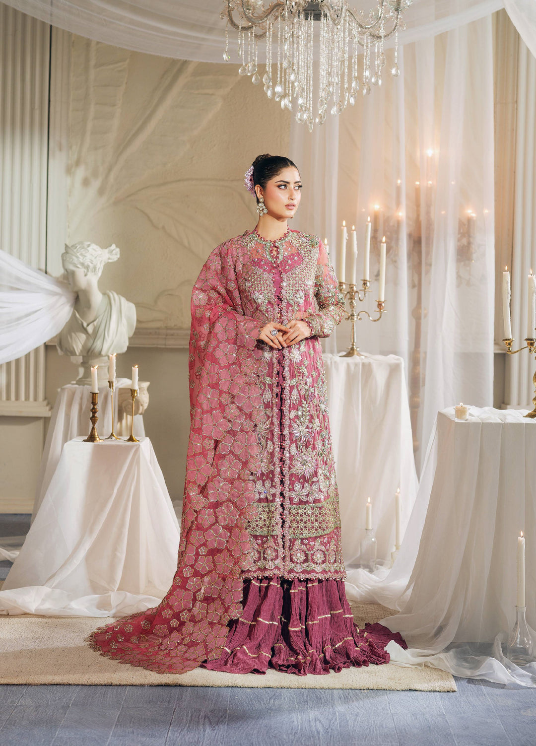 Maryam Hussain Unstitched Wedding Embroidered Organza Suits 3 Piece MH25UW D-05 Seerat - Wedding Collection